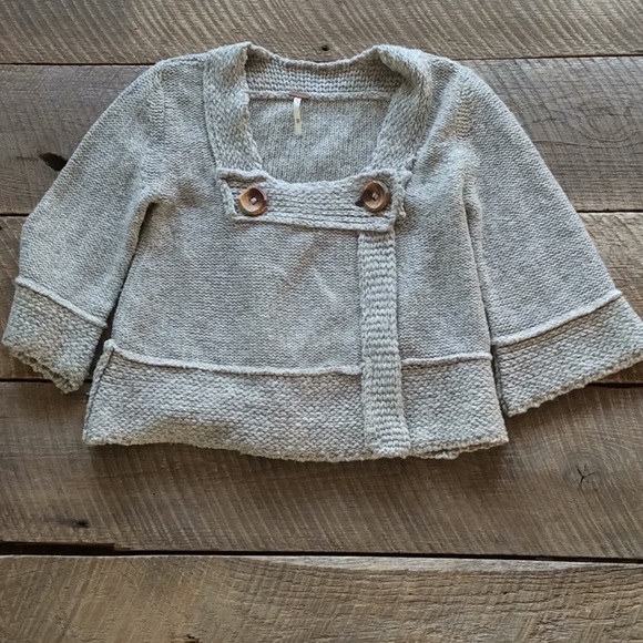 Women’s Size XS Free People wool crop sweater - Picture 3 of 7
